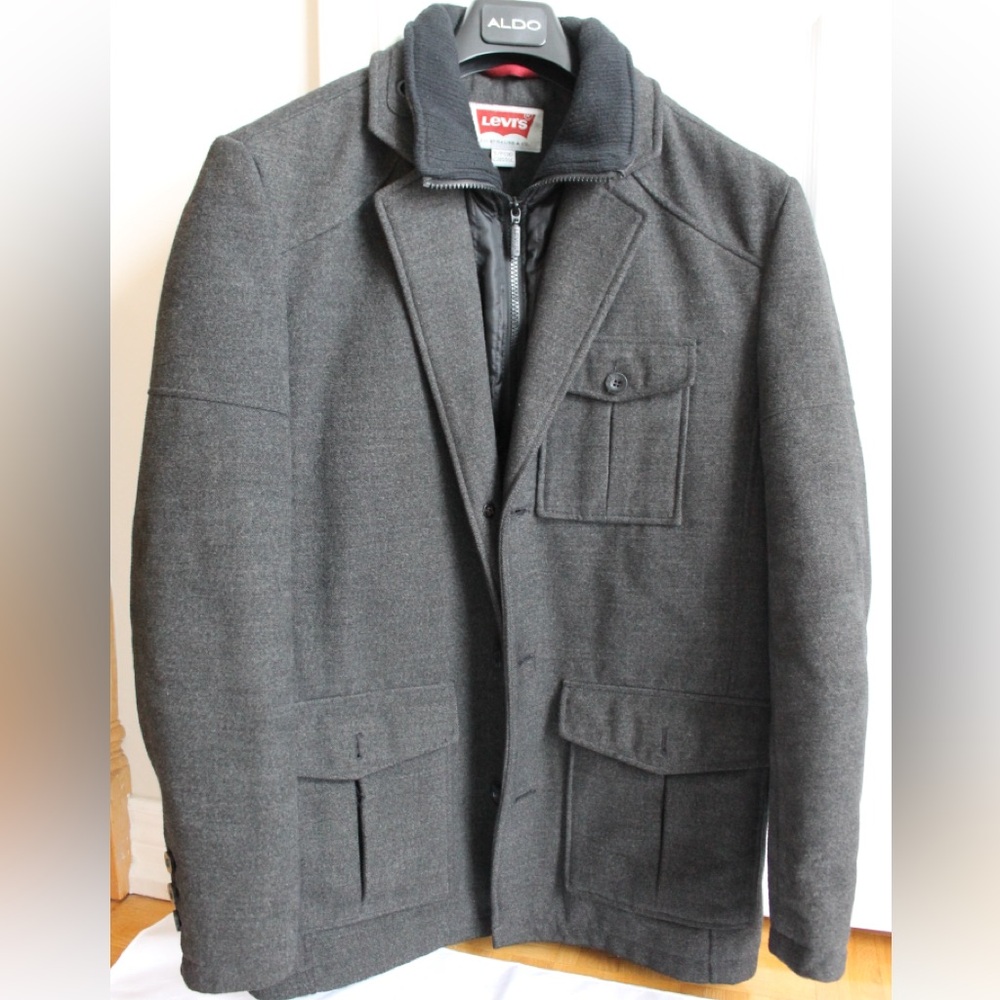 Levi's Gray Trench Coat for Men Size: S